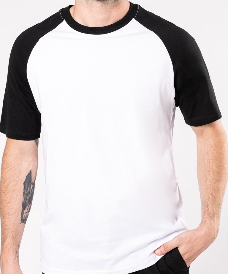 Kariban - Baseball Short - Sleeved Two - Tone T - Shirt KB330