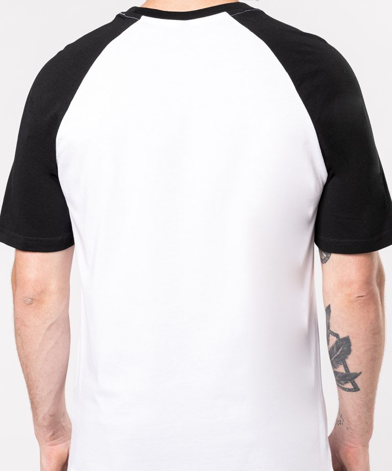 Alternative view of Kariban - Baseball Short - Sleeved Two - Tone T - Shirt KB330