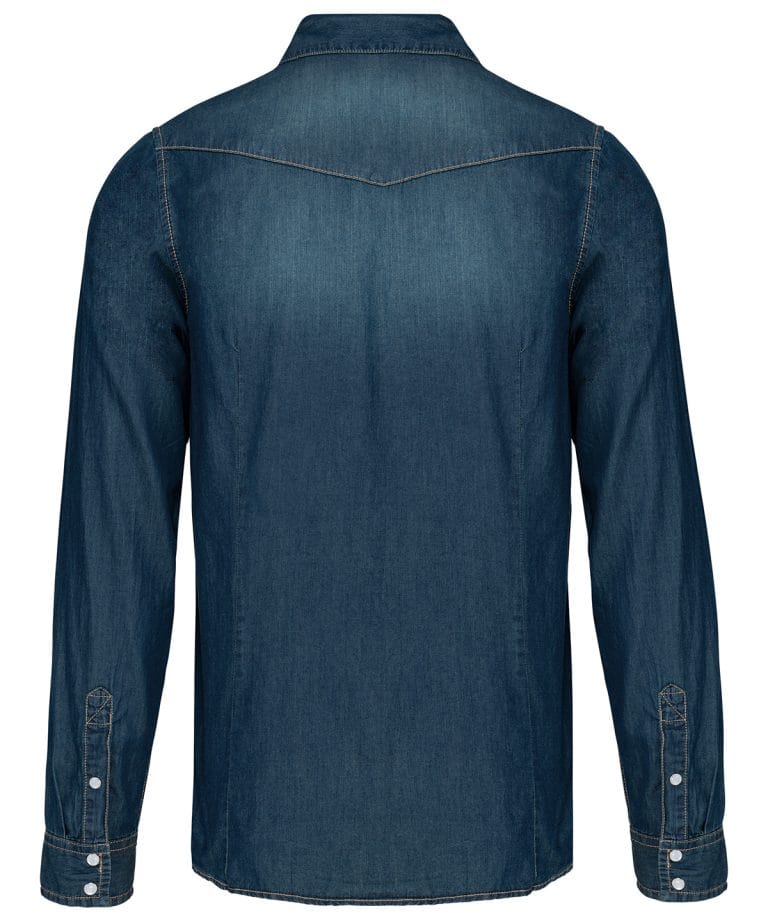 Kariban - Mens Long - Sleeved Denim Shirt KB519