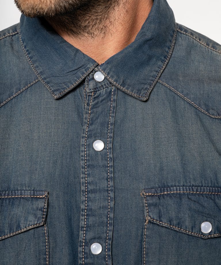 Kariban – Mens Long – Sleeved Denim Shirt KB519, Vivid Promotion Workwear Kariban – Mens Long – Sleeved Denim Shirt KB519, Vivid Promotion Workwear