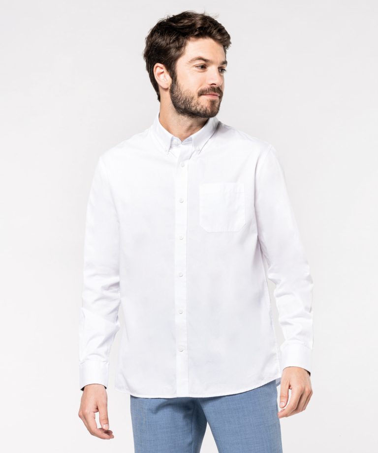 Kariban &#8211; Mens Nevada Long Sleeve Cotton Shirt KB586, Vivid Promotion Workwear