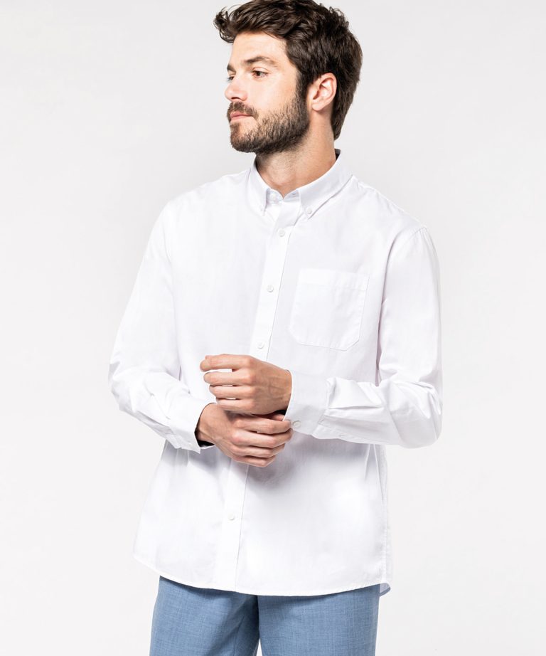 Kariban &#8211; Mens Nevada Long Sleeve Cotton Shirt KB586, Vivid Promotion Workwear