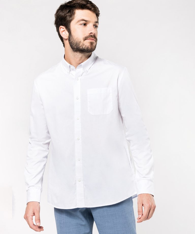 Kariban &#8211; Mens Nevada Long Sleeve Cotton Shirt KB586, Vivid Promotion Workwear