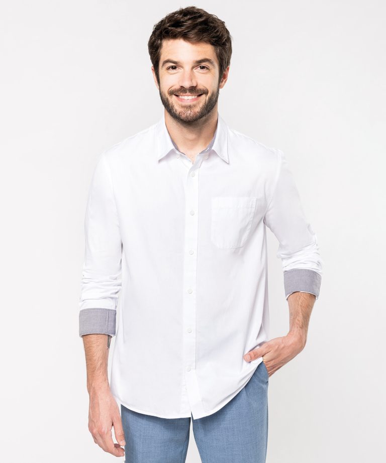 Kariban &#8211; Mens Nevada Long Sleeve Cotton Shirt KB586, Vivid Promotion Workwear