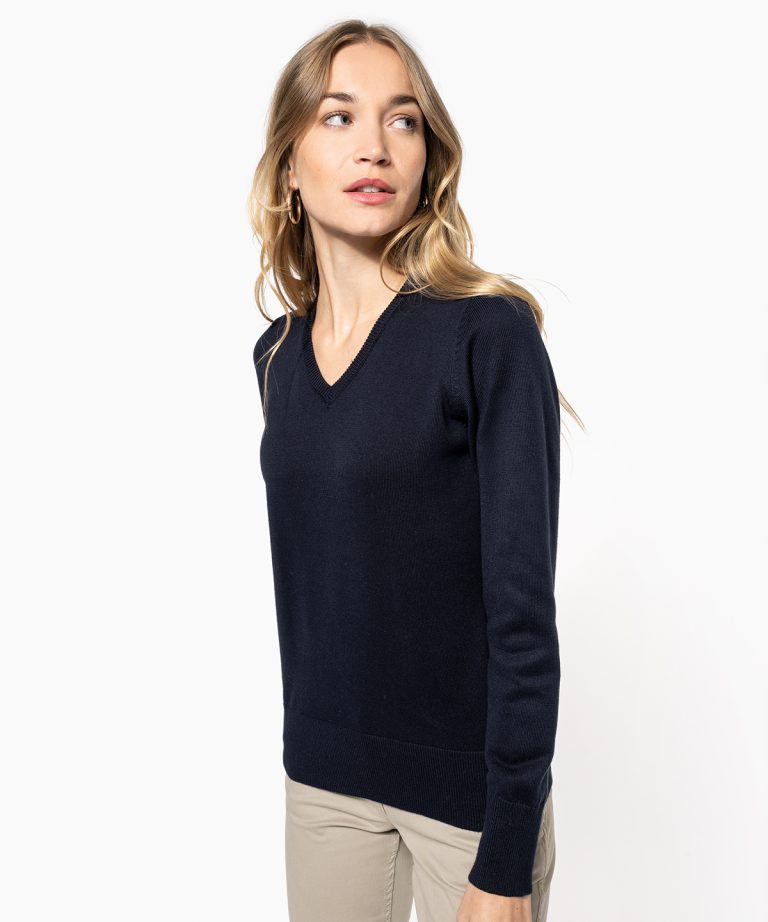 Kariban &#8211; Ladies V Neck Jumper KB966, Vivid Promotion Workwear
