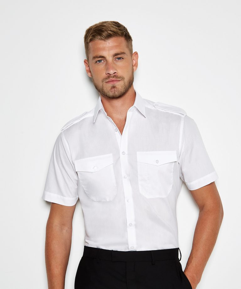 Kustom Kit - Pilot Shirt Short - Sleeved (Tailored Fit) KK133