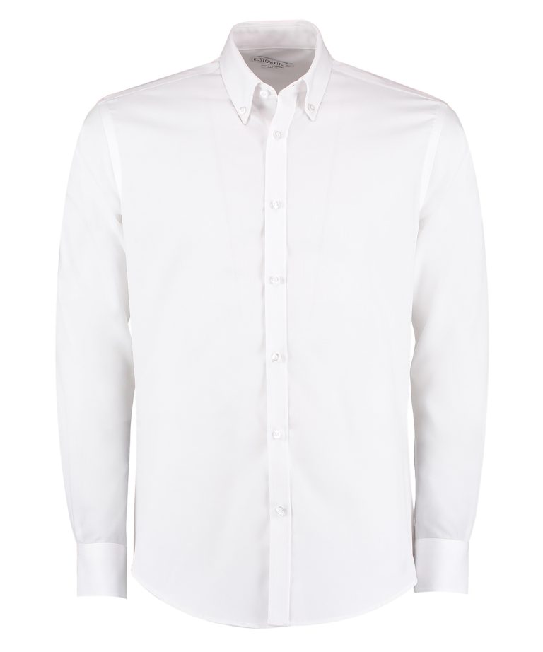 Alternative view of Kustom Kit - Slim Fit Non - Iron Oxford Twill Shirt Long - Sleeved (Slim Fit) KK139