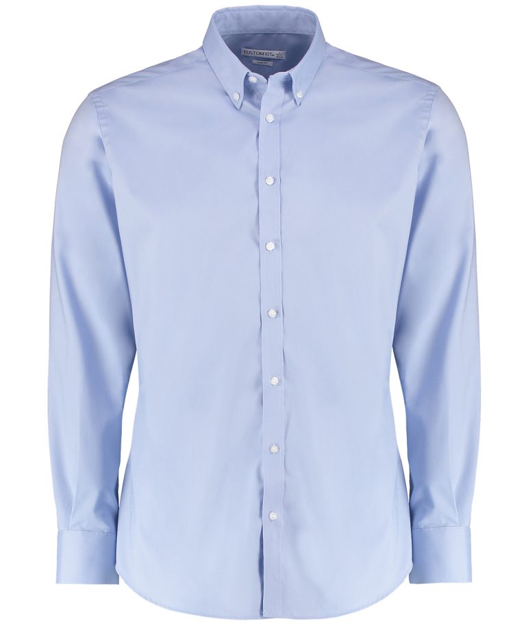 Alternative view of Kustom Kit - Stretch Oxford Shirt Long - Sleeved (Slim Fit) KK182