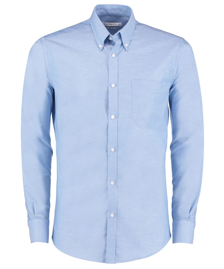 Kustom Kit &#8211; Slim Fit Workwear Oxford Shirt Long Sleeved (Slim Fit) KK184, Vivid Promotion Workwear