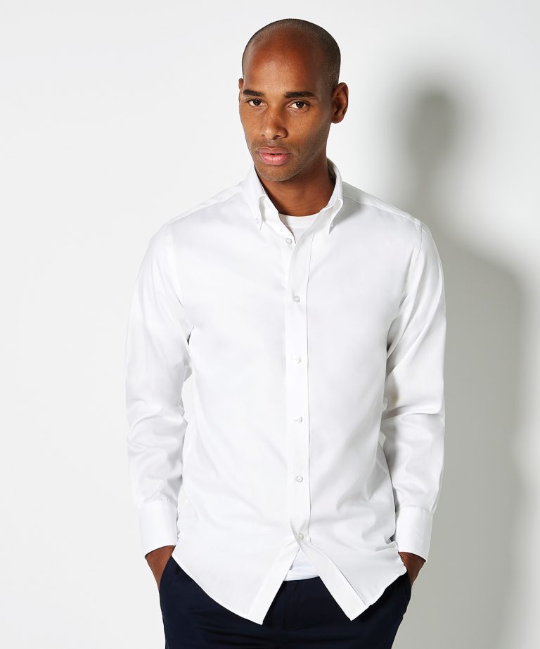 Kustom Kit - Premium Oxford Shirt Long Sleeved (Tailored Fit) KK188