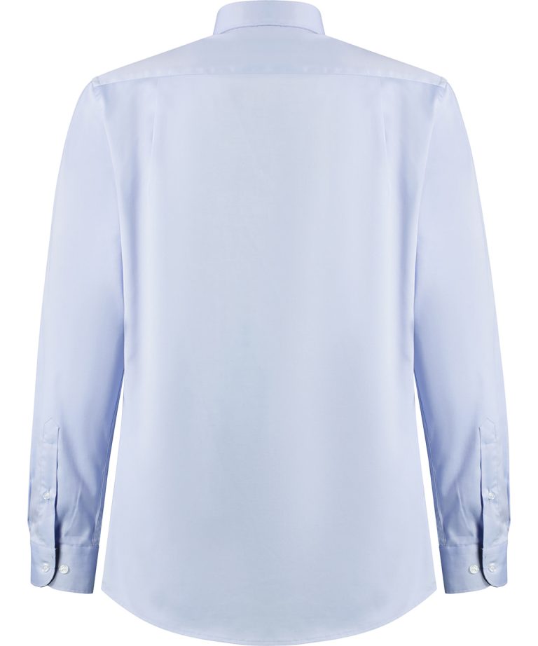 Kustom Kit &#8211; Contrast Premium Oxford Shirt (Button &#8211; Down Collar) Long &#8211; Sleeved (Tailored Fit) KK190, Vivid Promotion Workwear