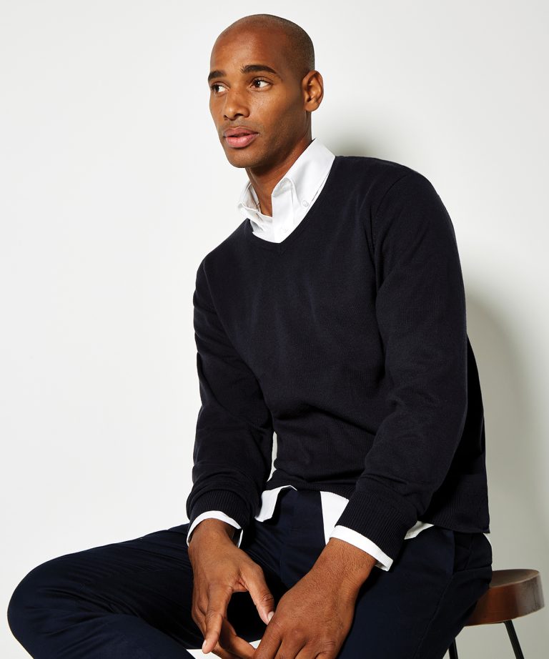 Kustom Kit - Arundel V-Neck Sweater Long Sleeve (Classic Fit) KK352