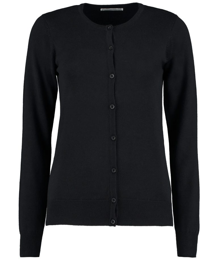 Alternative view of Kustom Kit - Womens Arundel Crew Neck Cardigan Long Sleeve (Classic Fit) KK355