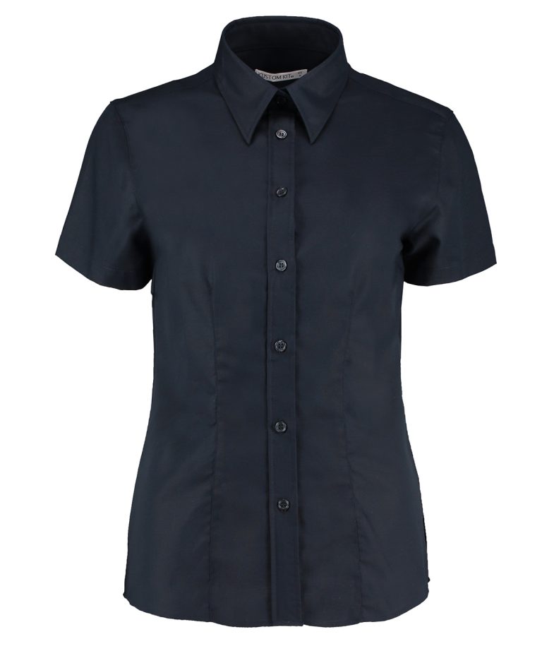 Alternative view of Kustom Kit - Womens Workplace Oxford Blouse Short - Sleeved (Tailored Fit) KK360