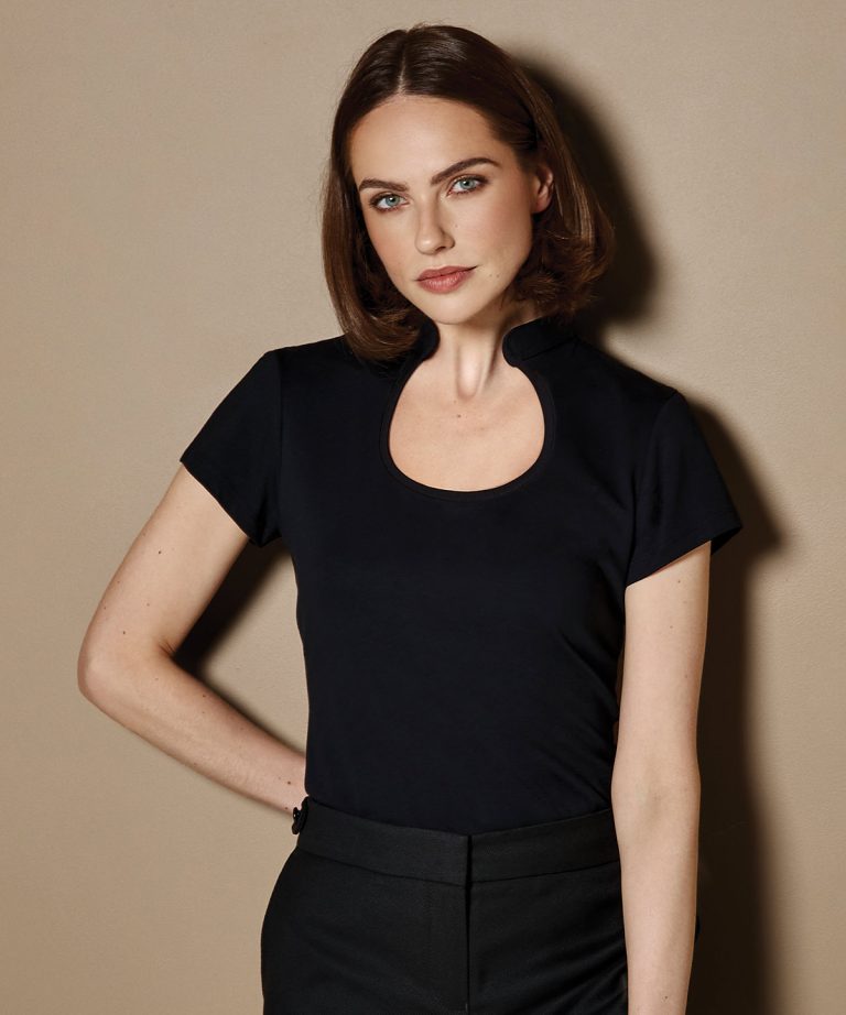 Kustom Kit - Womens Corporate Top Keyhole Neck (Regular Fit) KK755