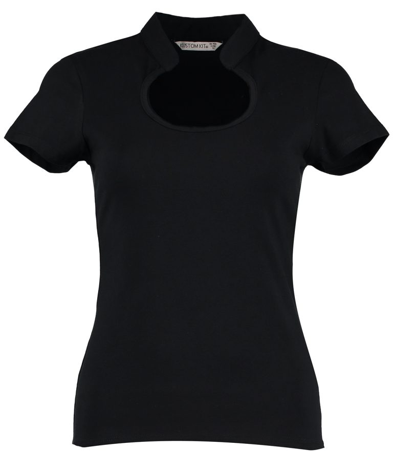 Alternative view of Kustom Kit - Womens Corporate Top Keyhole Neck (Regular Fit) KK755