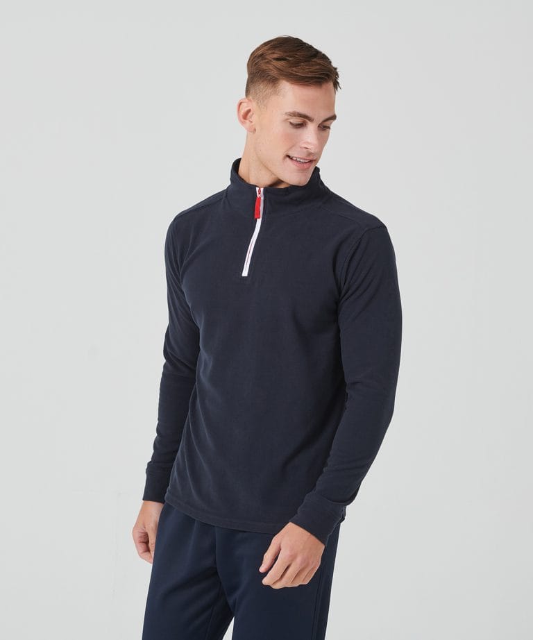 Finden & Hales -  Zip Long Sleeve Fleece Piped LV570