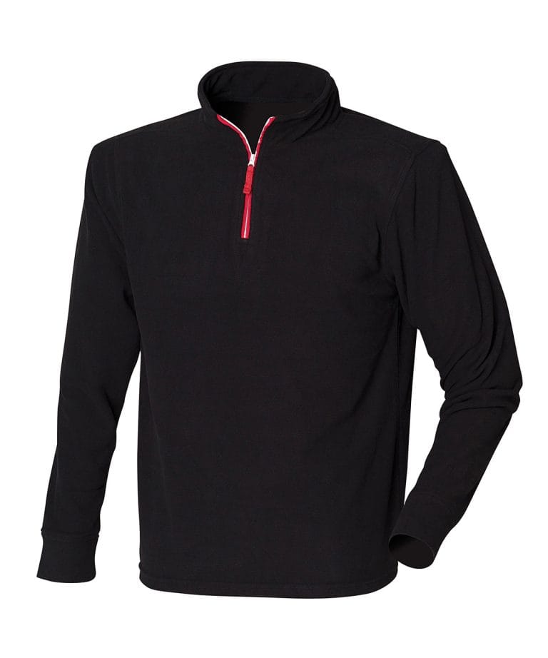 Finden &#038; Hales &#8211;  Zip Long Sleeve Fleece Piped LV570, Vivid Promotion Workwear