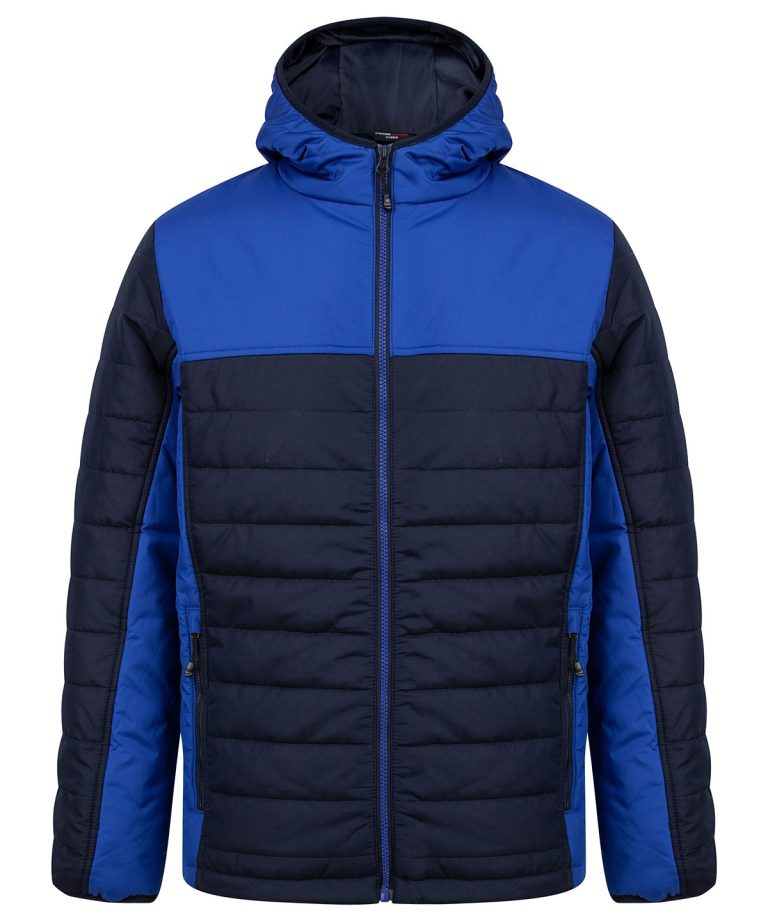 Finden &#038; Hales &#8211; Hooded Contrast Padded Jacket LV660, Vivid Promotion Workwear