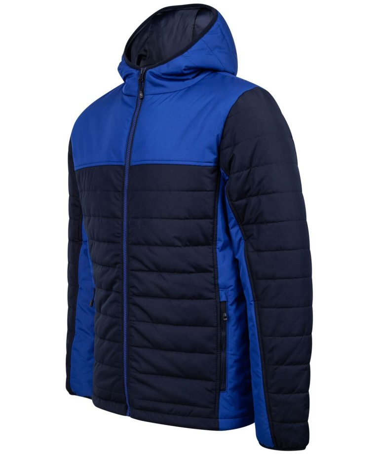 Finden &#038; Hales &#8211; Hooded Contrast Padded Jacket LV660, Vivid Promotion Workwear