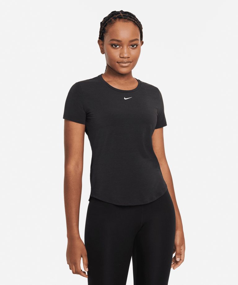 Nike &#8211; Womens Nike One Luxe Dri &#8211; Fit Short Sleeve Standard Fit Top NK377, Vivid Promotion Workwear