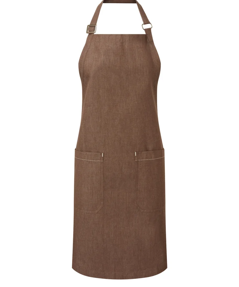 Premier &#8211; Cotton Denim Bib Apron |  Organic And Fairtrade Certified PR113, Vivid Promotion Workwear