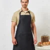 Premier &#8211; Domain Contrast Denim Bib Apron PR127, Vivid Promotion Workwear