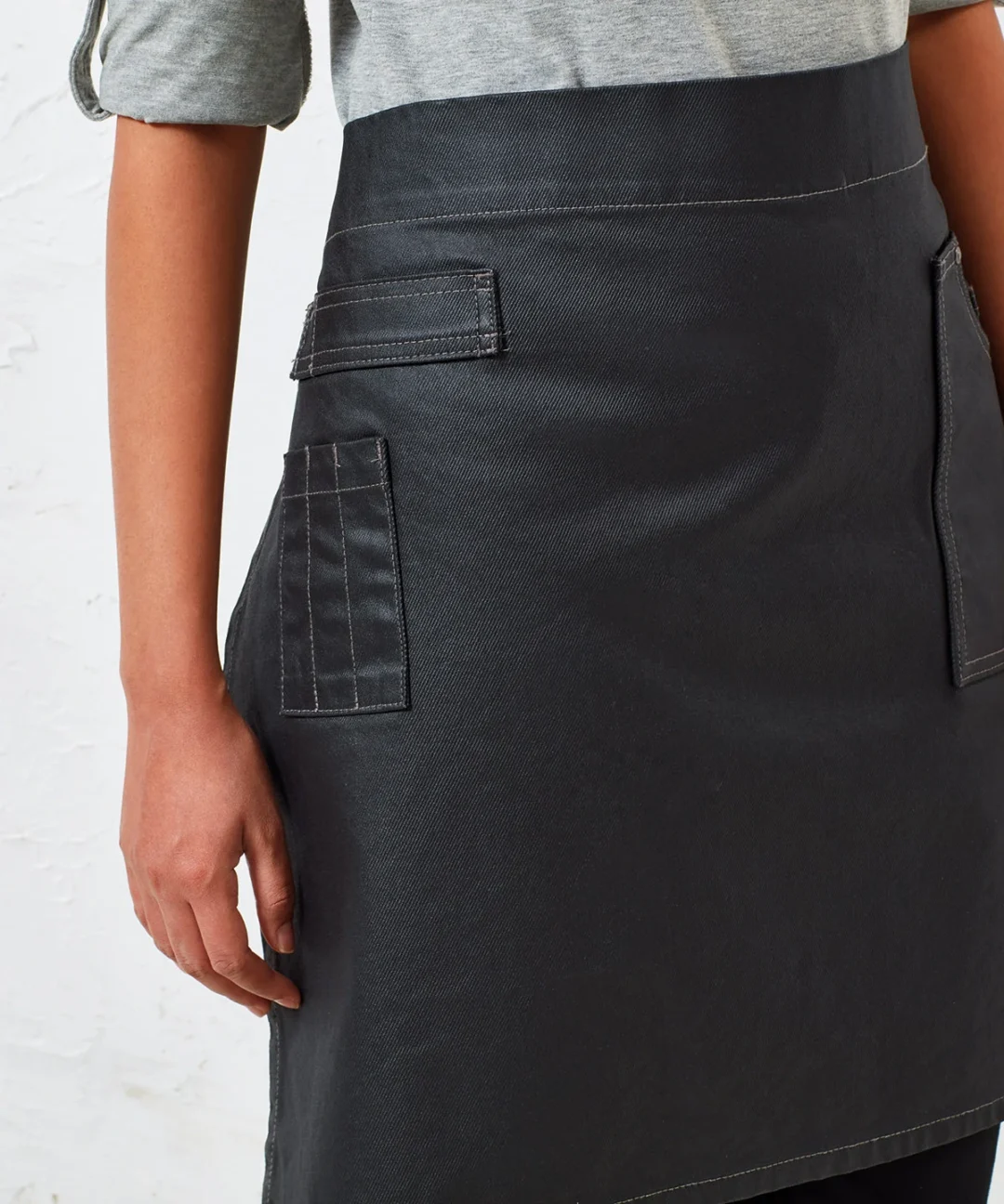 Premier &#8211; Division Waxed &#8211; Look Denim Waist Apron PR135, Vivid Promotion Workwear