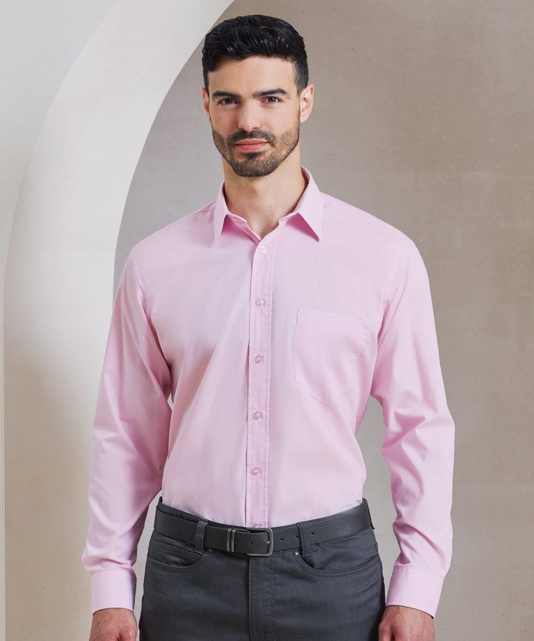 Premier &#8211; Long Sleeve Poplin Shirt PR200, Vivid Promotion Workwear