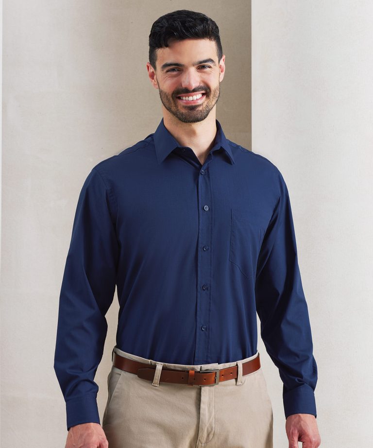 Premier &#8211; Long Sleeve Poplin Shirt PR200, Vivid Promotion Workwear