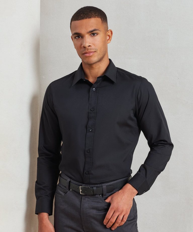 Premier &#8211; Poplin Fitted Long Sleeve Shirt PR204, Vivid Promotion Workwear