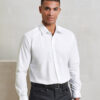 Premier &#8211; Banded Collar Grandad Long Sleeve Shirt PR258, Vivid Promotion Workwear