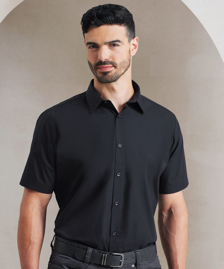 Premier &#8211; Supreme Poplin Short Sleeve Shirt PR209, Vivid Promotion Workwear