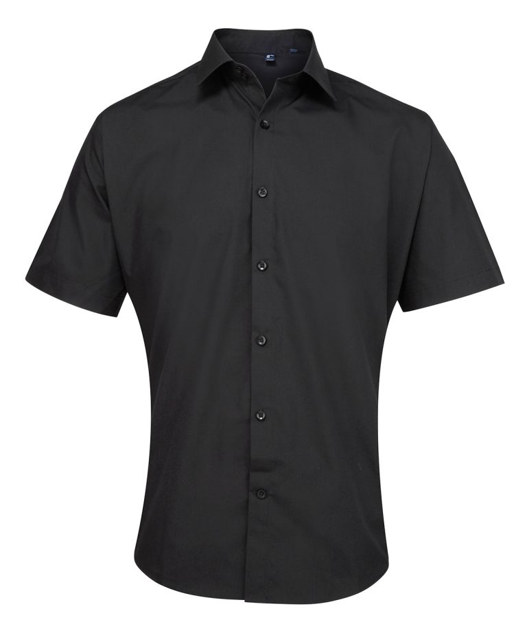 Premier &#8211; Supreme Poplin Short Sleeve Shirt PR209, Vivid Promotion Workwear