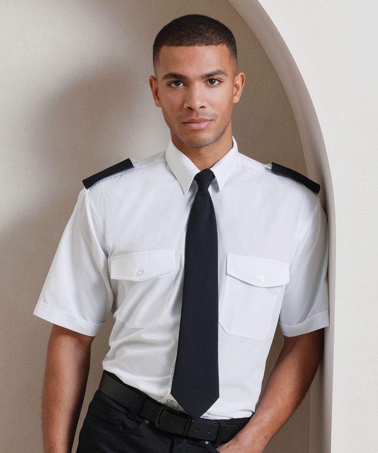 Premier &#8211; Short Sleeve Pilot Shirt PR212, Vivid Promotion Workwear