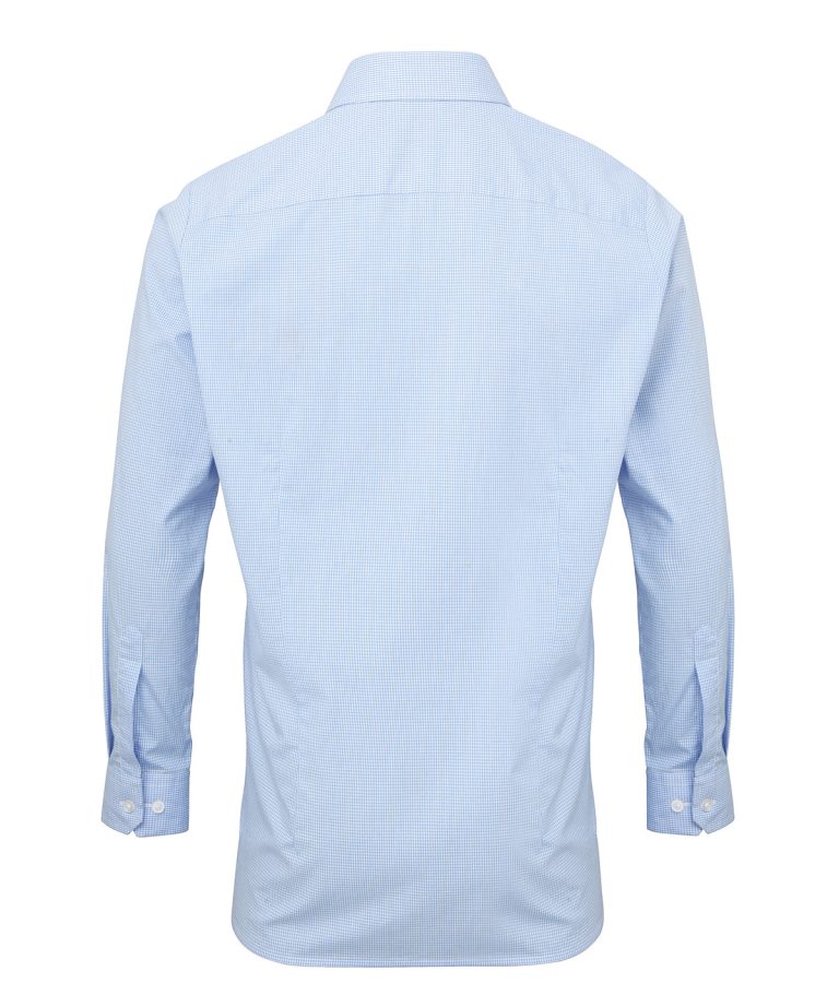 Alternative view of Premier - Microcheck (Gingham) Long Sleeve Cotton Shirt PR220