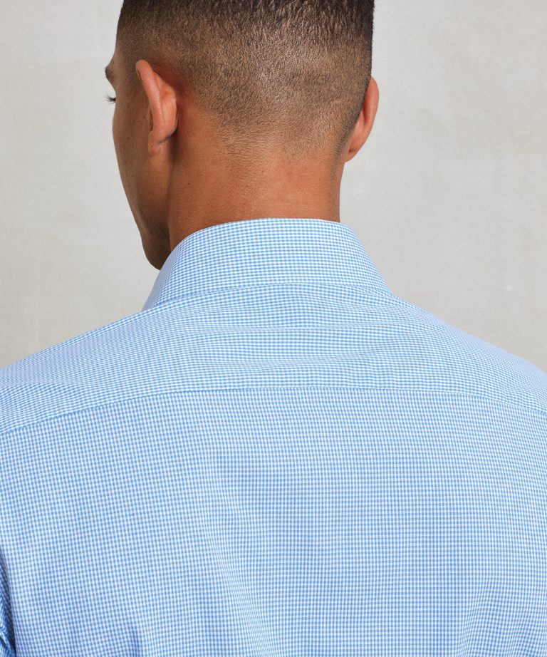 Premier &#8211; Microcheck (Gingham) Long Sleeve Cotton Shirt PR220, Vivid Promotion Workwear