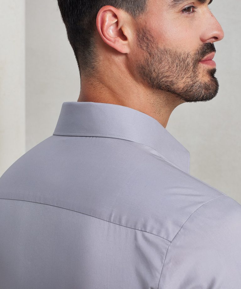 Premier &#8211; Stretch Fit Cotton Poplin Long Sleeve Shirt PR244, Vivid Promotion Workwear