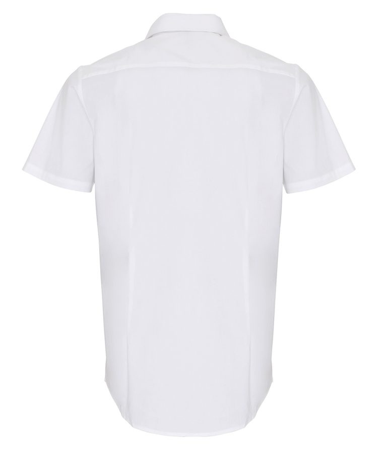 Premier &#8211; Stretch Fit Cotton Poplin Short Sleeve Shirt PR246, Vivid Promotion Workwear