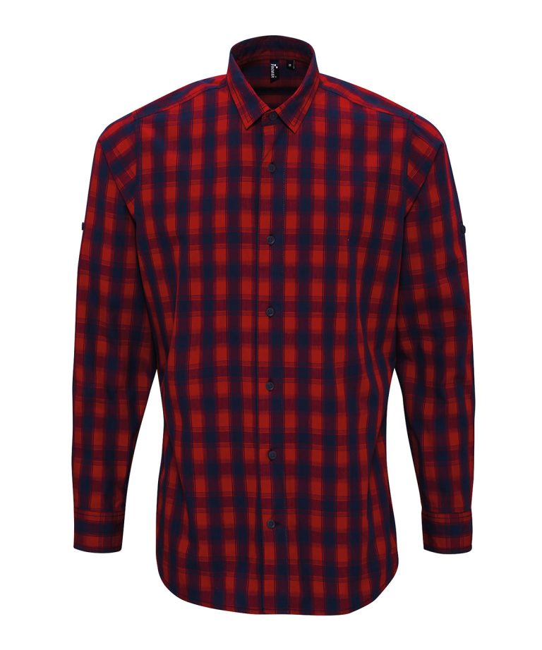 Premier - Mulligan Check Cotton Long Sleeve Shirt PR250