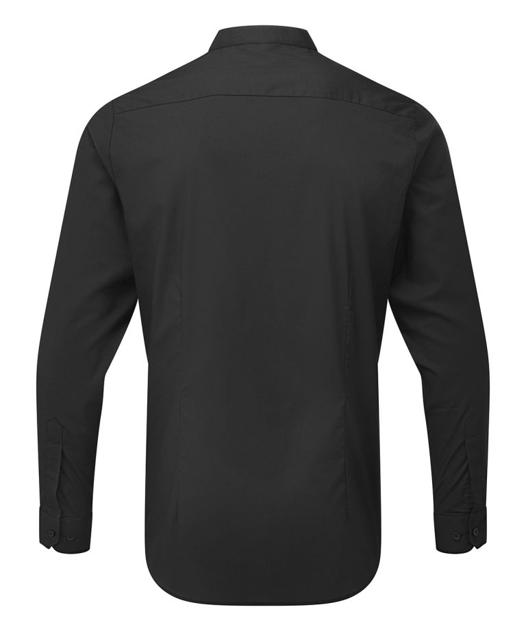 Premier &#8211; Banded Collar Grandad Long Sleeve Shirt PR258, Vivid Promotion Workwear