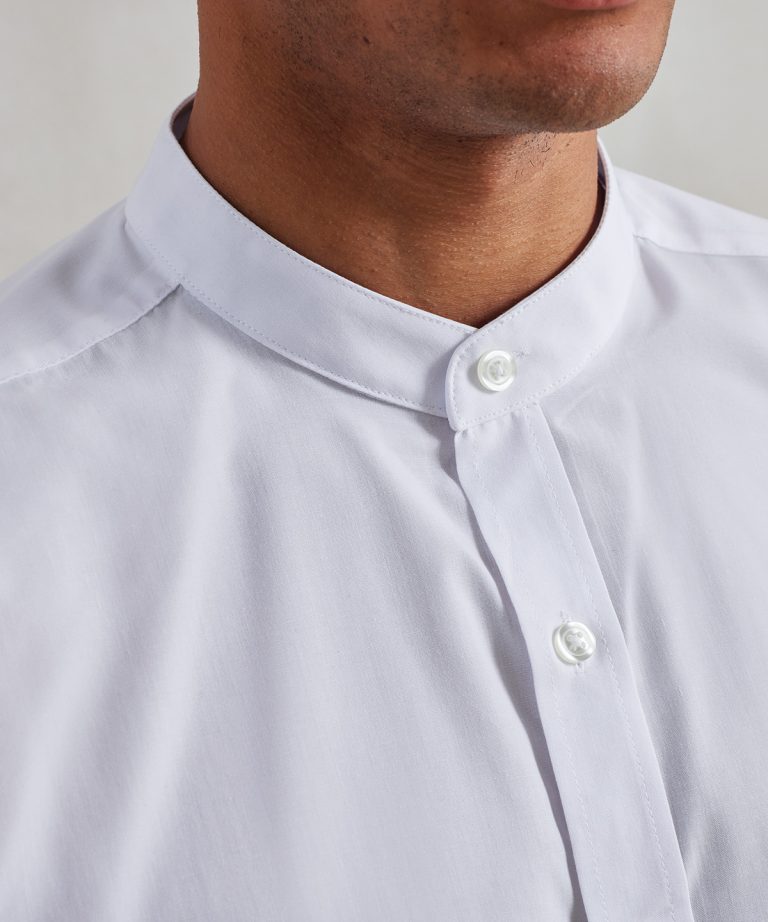 Premier &#8211; Banded Collar Grandad Long Sleeve Shirt PR258, Vivid Promotion Workwear