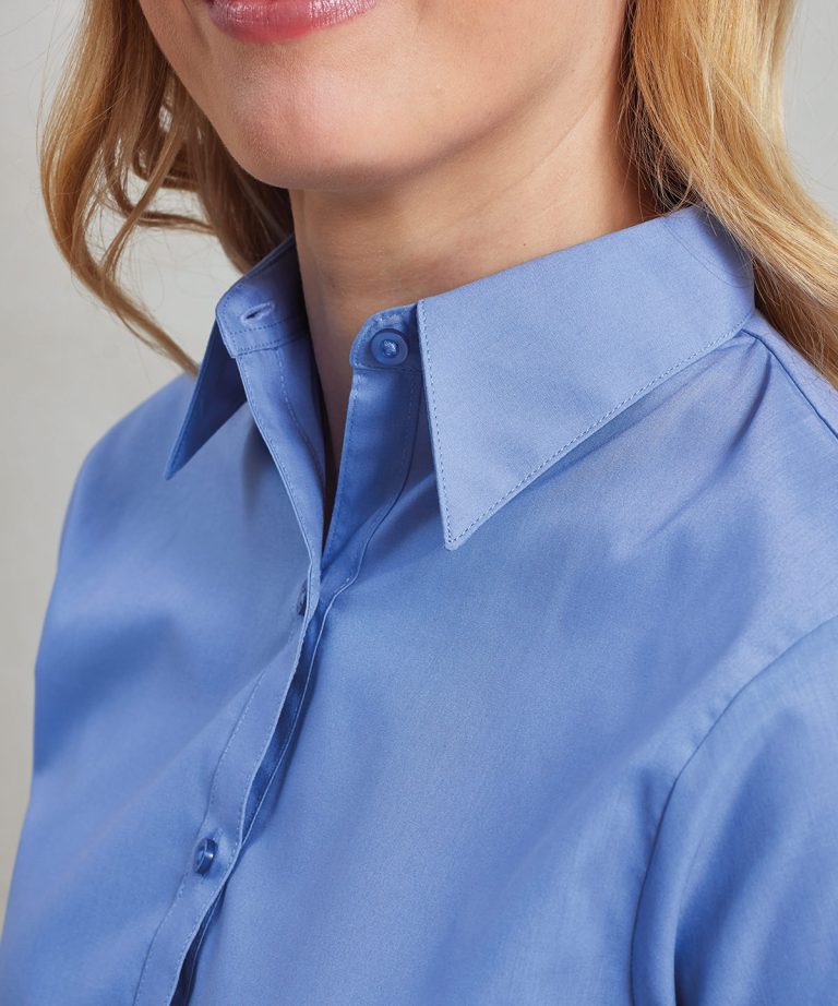Premier &#8211; Womens Short Sleeve Poplin Blouse PR302, Vivid Promotion Workwear