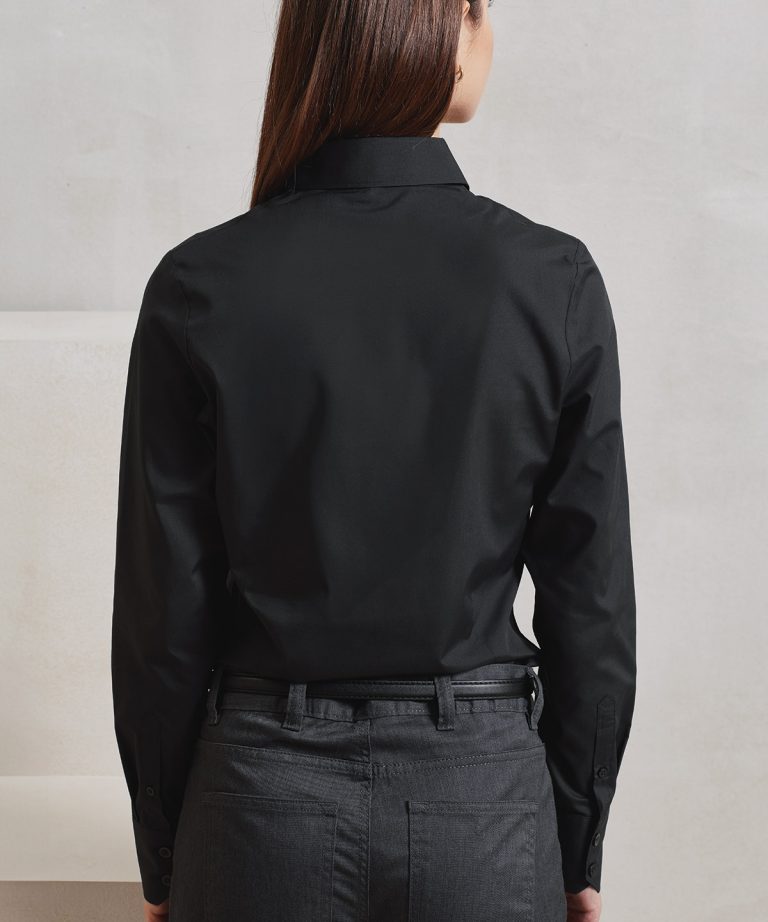 Premier &#8211; Womens Long Sleeve Recyclight Poplin Shirt PR303, Vivid Promotion Workwear
