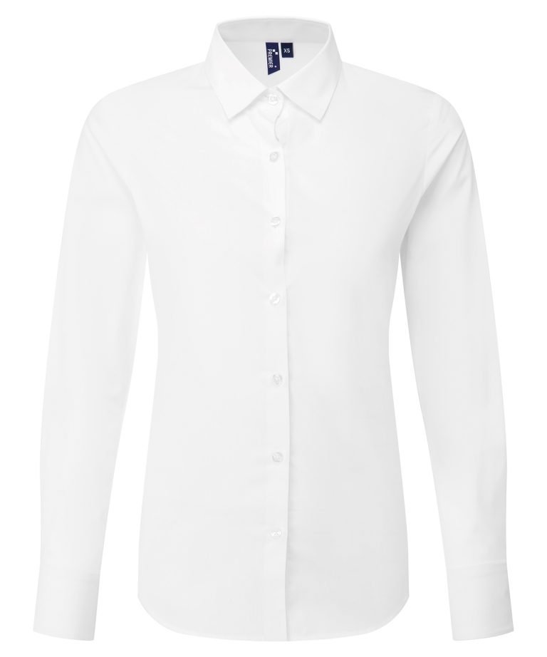 Premier - Womens Long Sleeve Recyclight Poplin Shirt PR303