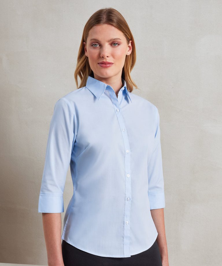 Premier &#8211; Womens  Sleeve Poplin Blouse PR305, Vivid Promotion Workwear