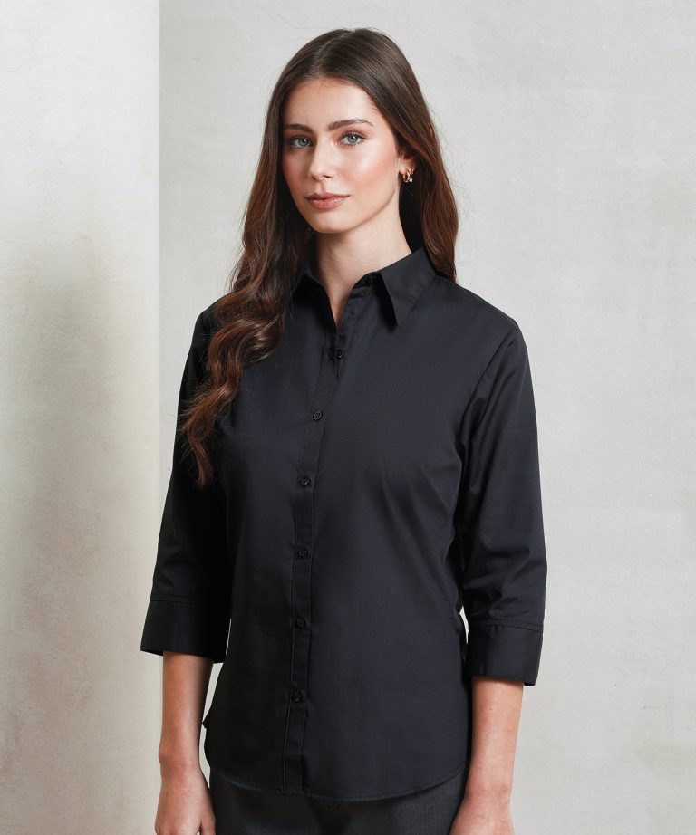 Premier &#8211; Womens  Sleeve Poplin Blouse PR305, Vivid Promotion Workwear