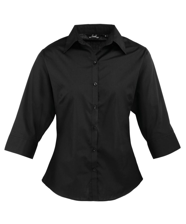 Premier &#8211; Womens  Sleeve Poplin Blouse PR305, Vivid Promotion Workwear
