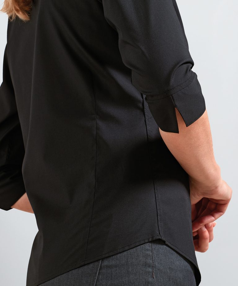 Alternative view of Premier - Womens  Sleeve Poplin Blouse PR305