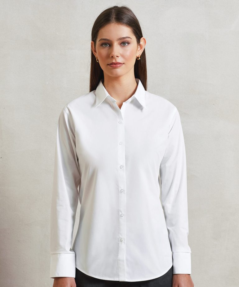 Premier - Womens Supreme Poplin Long Sleeve Shirt PR307